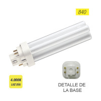 Bombilla lynx 4 pins g24q-1 13w 840k 