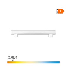 Linestra led 2 casquillos s14s 7w 600lm 2700k luz calida 300x30x47mm edm