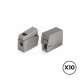 Conector rápido en linea presilla 2 conductores, 1 rígido + 1 rígido, semirígido o flexible ø máximo 2,5 mm², gris. contiene 10 unidades